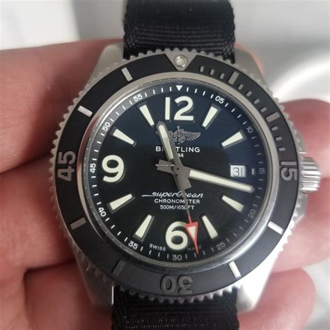 breitling superocean second hand